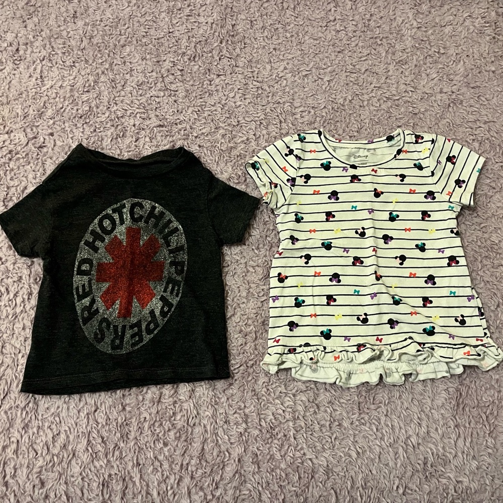 18 month Disney & RHCP t-shirts
